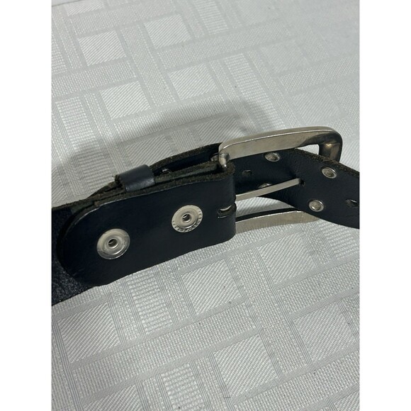 HARLEY DAVIDSON Motorcycle USA  28 Wide Black Leather Silver Studded Womens Belt main image 16